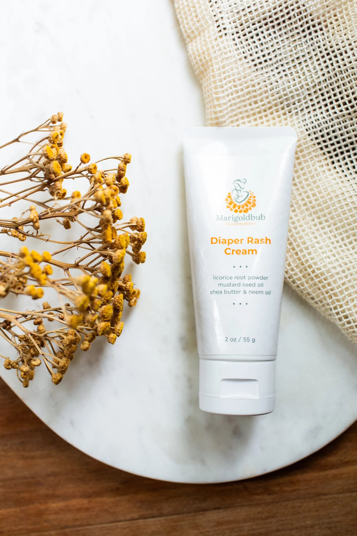 Diaper Rash Cream – Marigold Extract, pH Balanced, Newborn Safe Formula