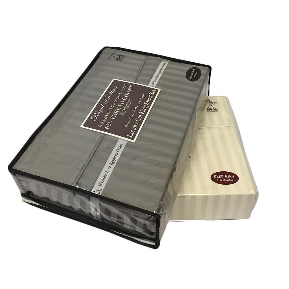 Easy Care Sheet Set - Striped 650 Thread Count