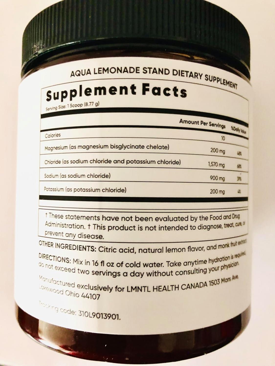 Elemental Aqua Lemonade Stand Dietary Supplement 13.7 oz