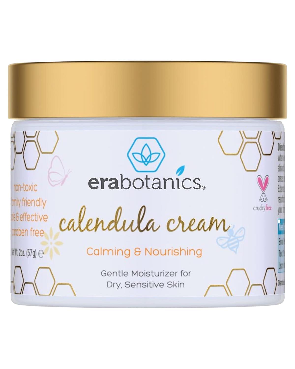 Era Organics Baby Moisturizing Cream - Soothing and Nourishing Calendula Cream with Cocoa Butter, Rosemary and More - Baby Face Cream and Baby Moisturizer for Sensitive Skin Made in The USA 2 oz