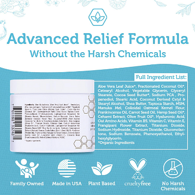 Era Organics Eczema, Psoriasis & Dermatitis Moisturizer Cream - Advanced 13-in-1 Non-Greasy Calming Moisturizer with Aloe Vera, Manuka Honey & More. Face & Body Lotion for Dry Itchy Skin 4oz 4 Ounce (Pack of 1)