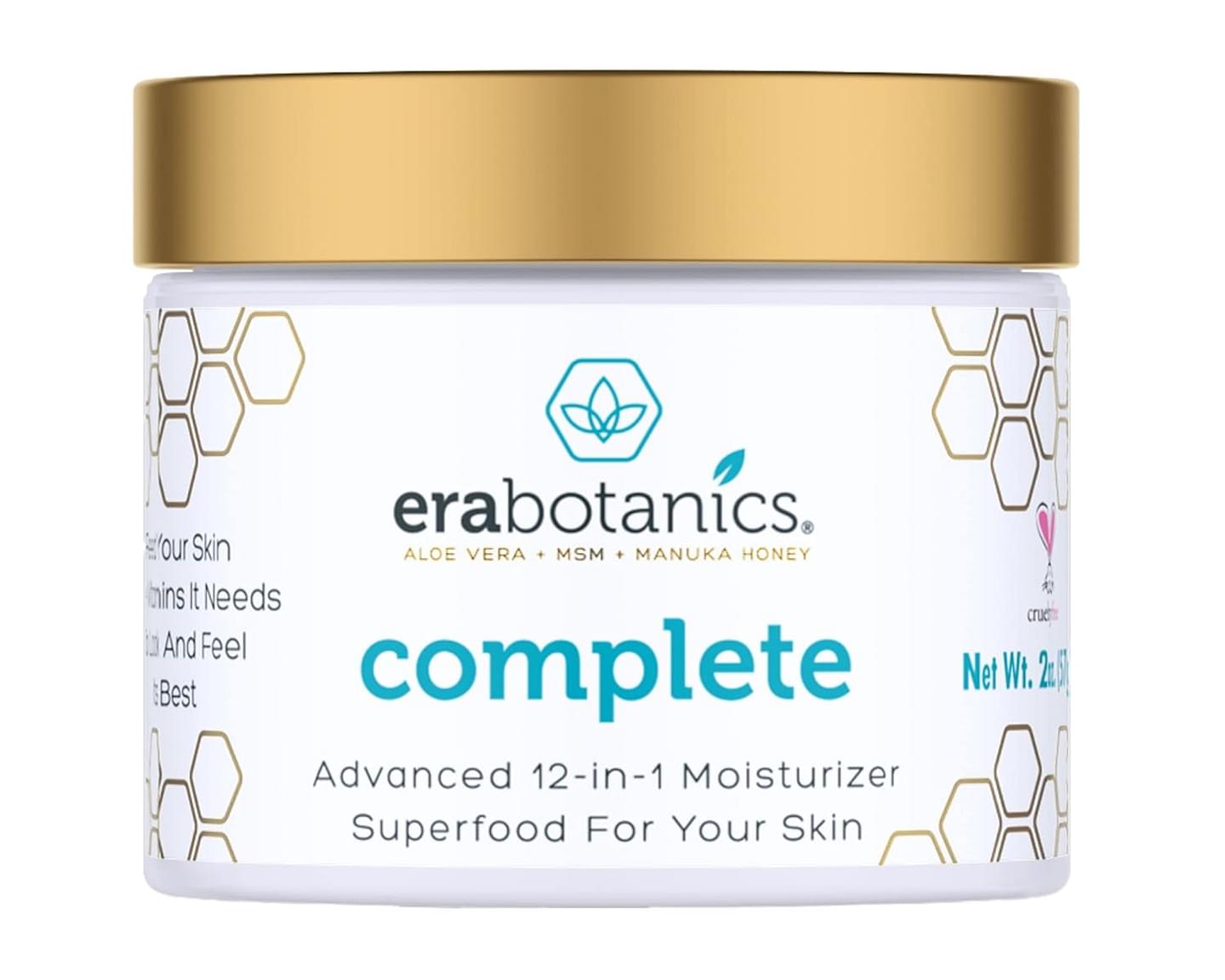 Era Organics Face Moisturizer Cream - Advanced 12-In-1 Rejuvenating Facial Cream With Superfood Complex Manuka Honey, Hyaluronic Acid, Hemp Oil & More - Anti Aging Wrinkle Face Cream For Women & Men Regular 2 Ounce (Pack of 1)