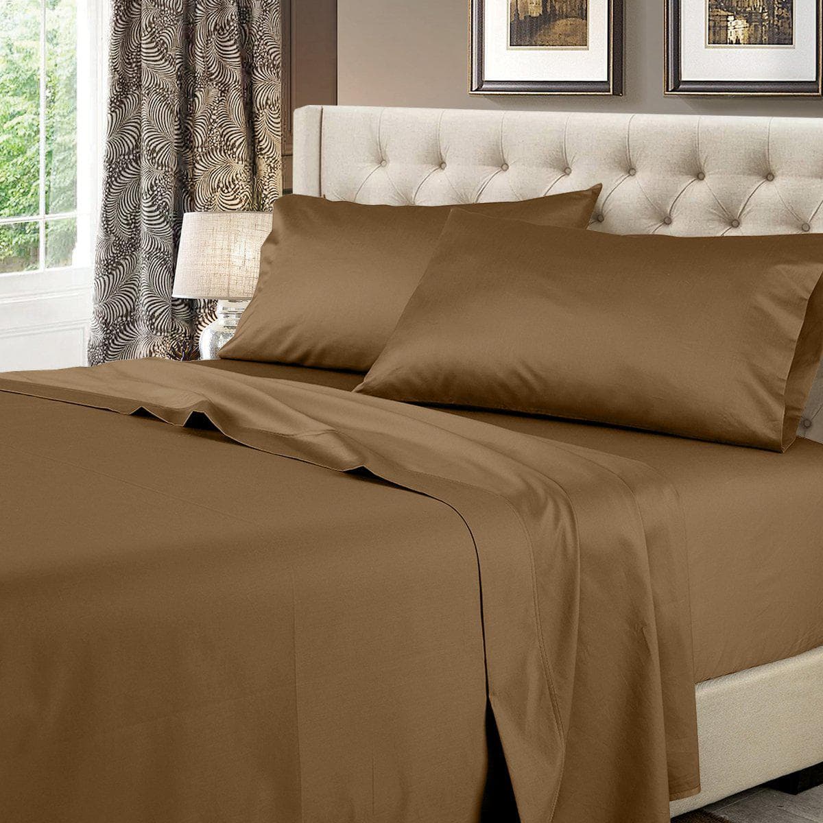 Extra Deep Pockets (22 inches) Solid 600 Sheet Set