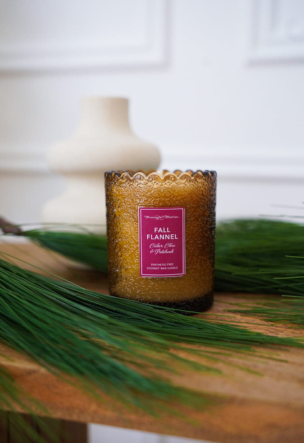 Fall Flannel Natural Candle 8oz Kaia Collection