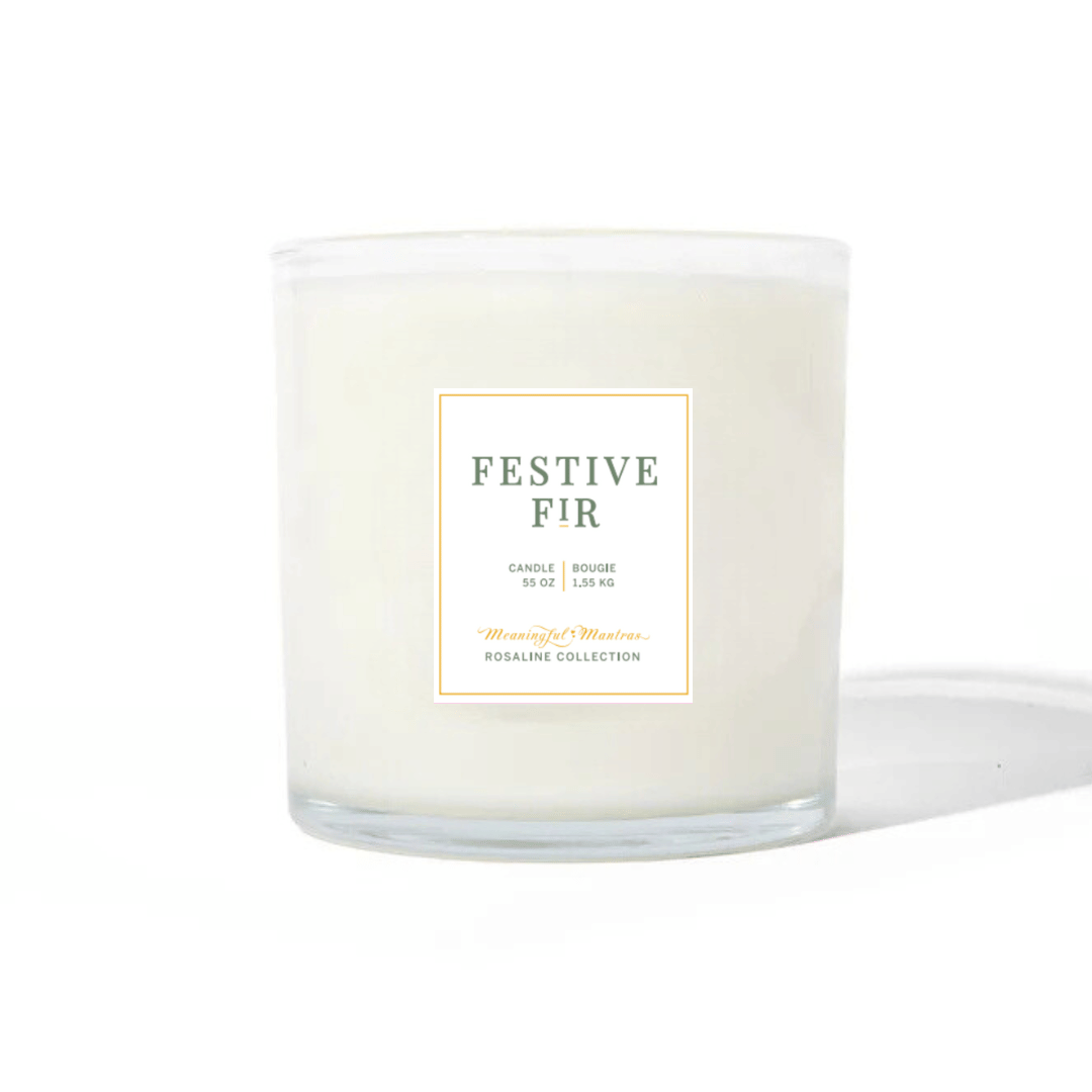 Festive Fir Natural Candle 55oz Rosaline Collection