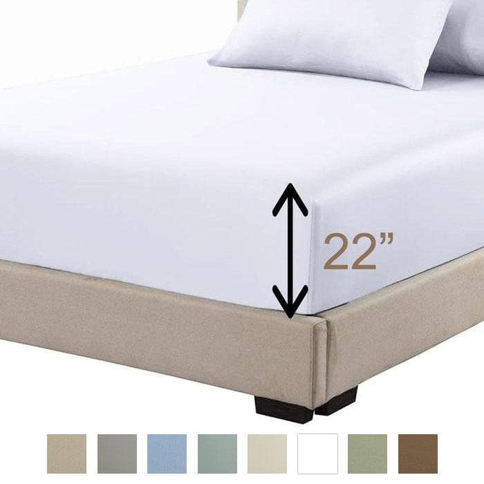 Fitted Sheet Only - 22" Extra Deep Fitted 1000 Thread Count