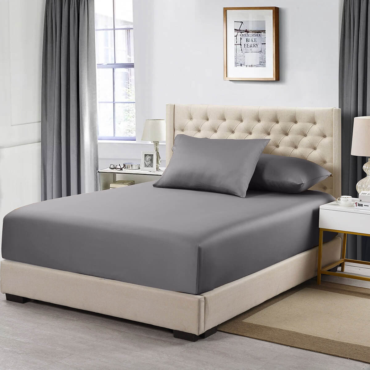 Fitted Sheet + Pillowcases Set - Luxury Cotton 608 Made in Egypt