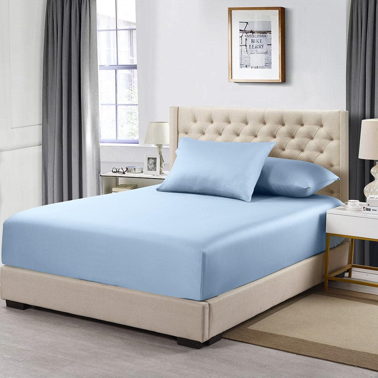 Fitted Sheet + Pillowcases Set - Luxury Cotton 608 Made in Egypt