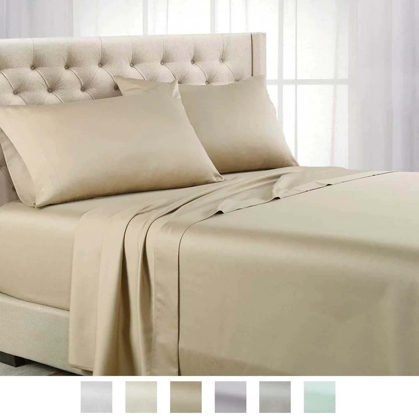 Flex Top California King Sheet Set - Eucalyptus 600 Tencel Loycell