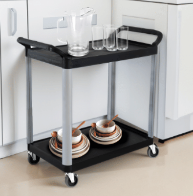 SOGA 2 Tier Food Trolley Kitchen Cart