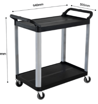 SOGA 2 Tier Food Trolley Kitchen Cart