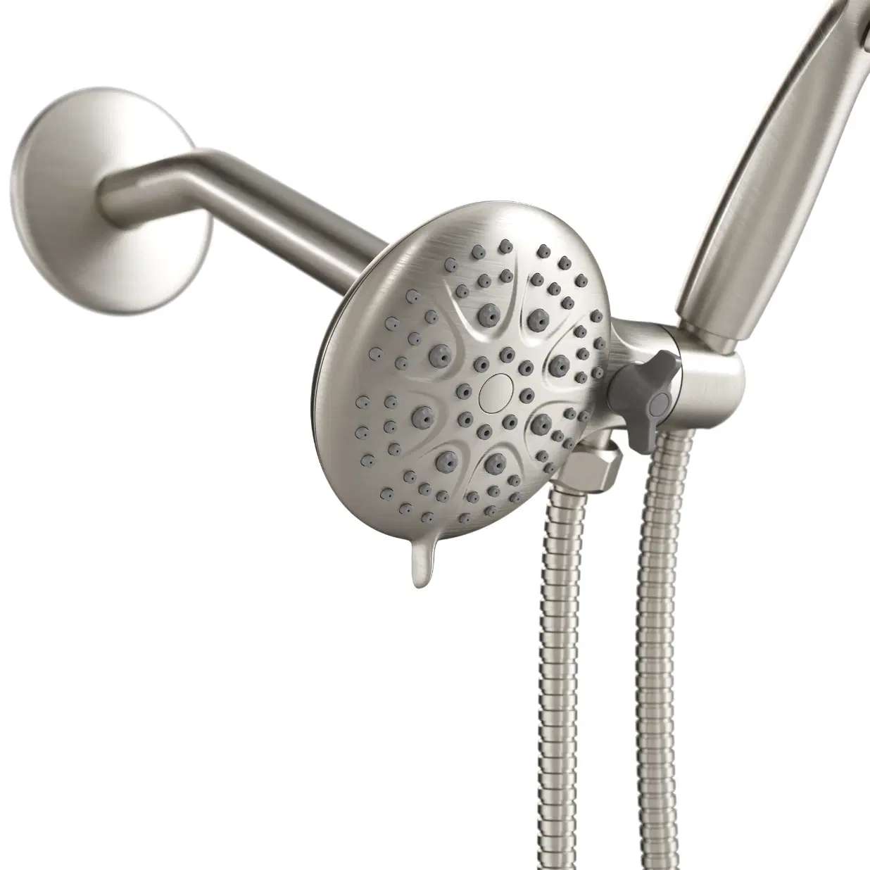 Fusion 4.7-in Multi-function Showerhead and Multi-function Handshower Shower Combo Brushed Nickel