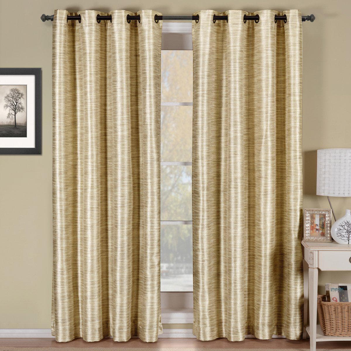 Geneva Lined Energy Saving Black-Out Grommet Curtain Panel Single