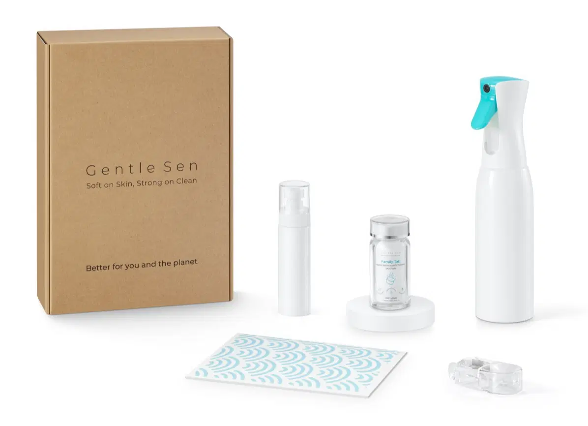 GentleSen Family Tab Kit - Hypochlorous Acid Tablet and Accessories aqua
