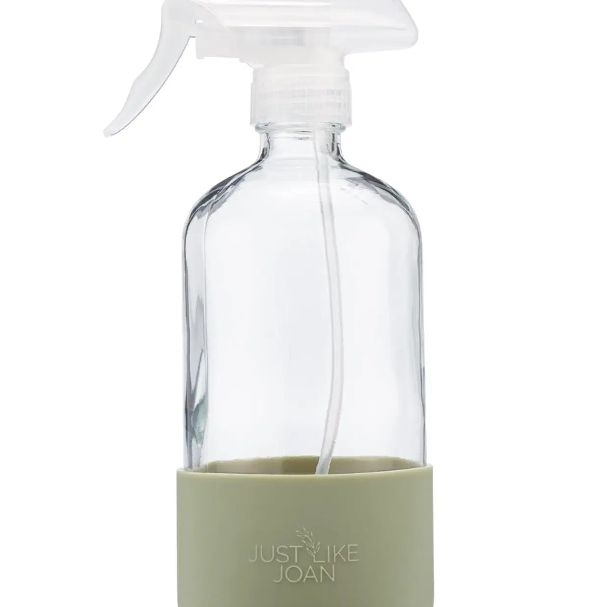 Glass Spray Bottle with Silicone Sleeve [2-PACK] - 16 oz Clear Glass Spray Bottles for Cleaning Solutions, Essential Oils, Plants, Vinegar - Refillable - Food Safe