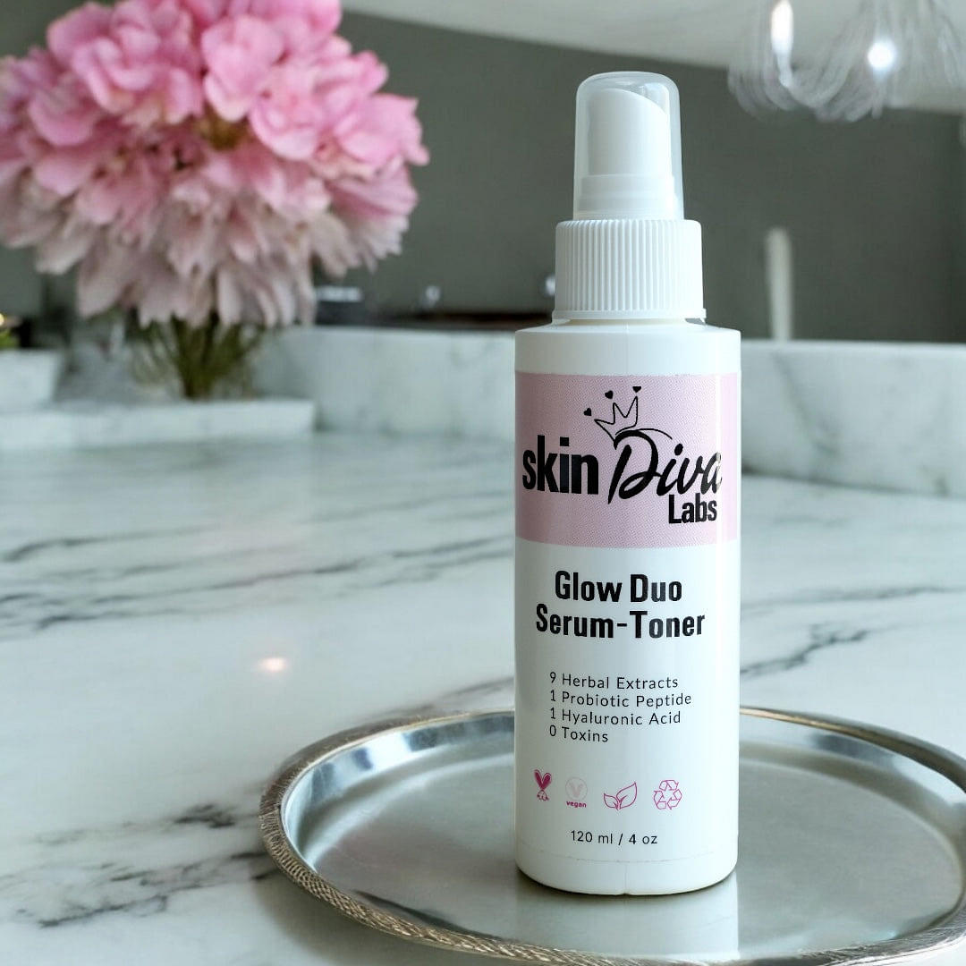 Glow Duo Serum-Toner by Skin Diva Labs - Hyaluronic, Probiotic Toner