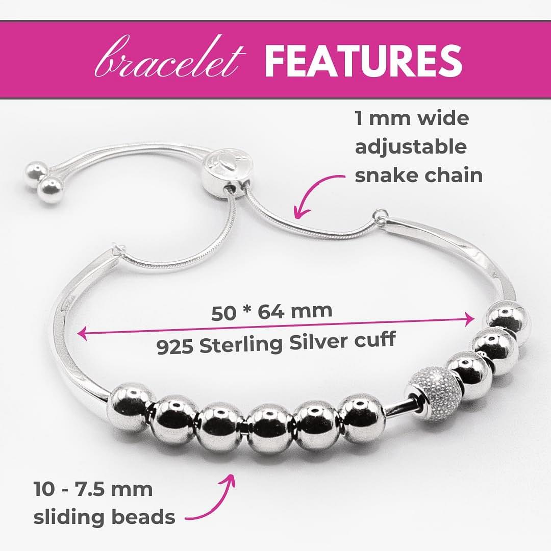 Golf Stroke Counter Bracelet | 925 Sterling Silver Adjustable Bangle Golf Bracelets for Women | Golf Counter | Golf Bracelet | Golf Stroke Counter for Women