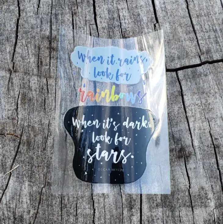 Gratitude Jar Decals with Inspirational Quotes - Rainbows & Stars