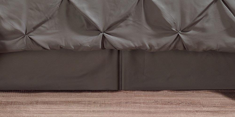 Gray Oxford Double Needle Luxury Soft Pinch Pleated Comforter Set