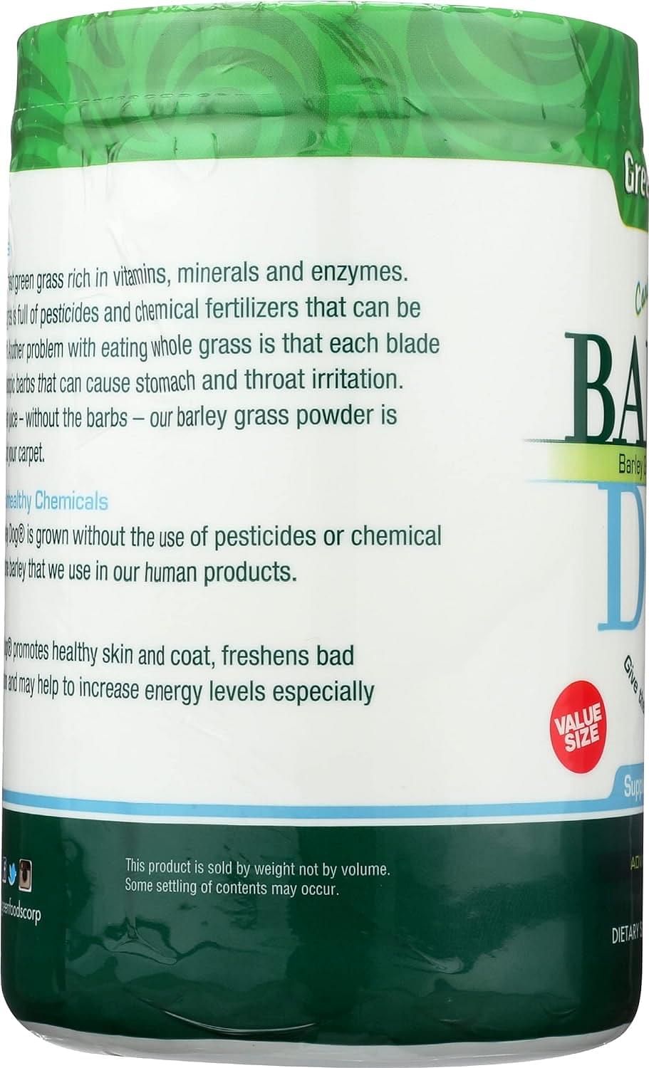 Green Foods Corporation Barley Dog Canine Formula, 11oz