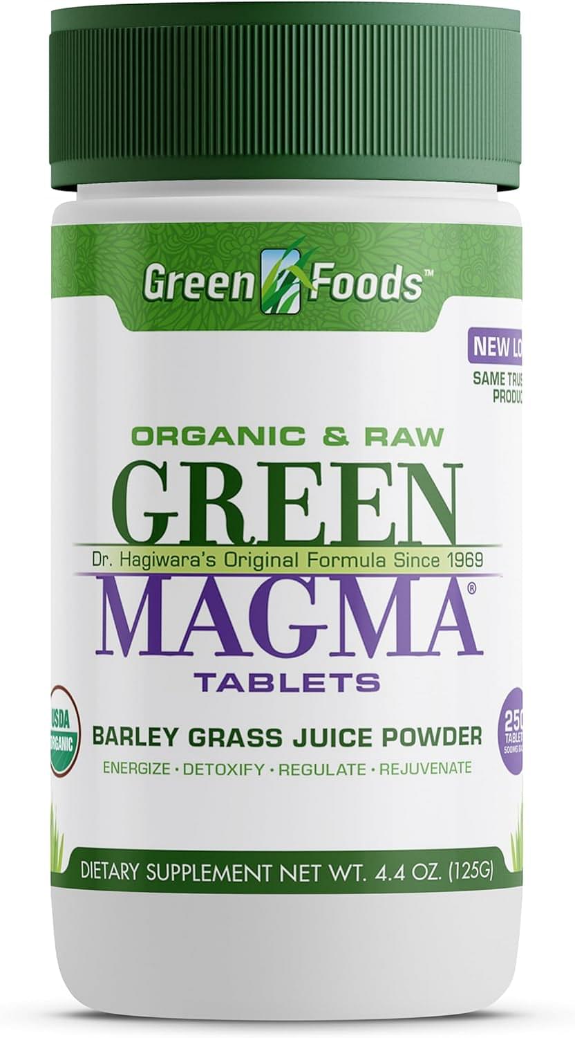 Green Foods Green Magma Nutritional Supplement, 250 Tablets 250 Count (Pack of 1)