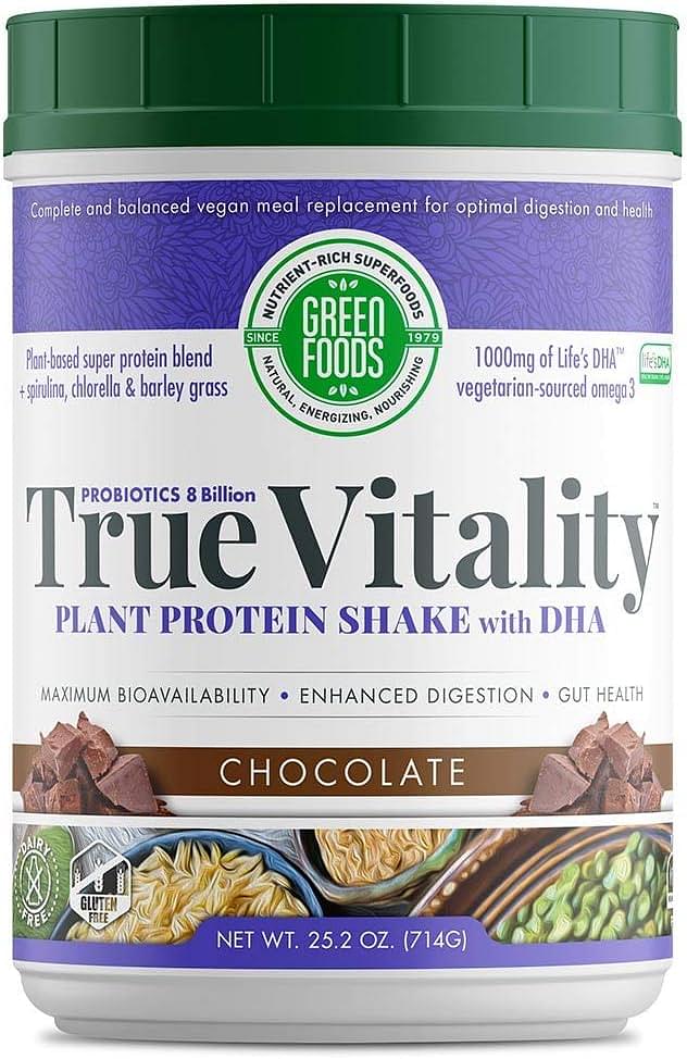 Green Foods True Vitality, Chocolate, 25.2 Ounce Chocolate 1.57 Pound (Pack of 1)