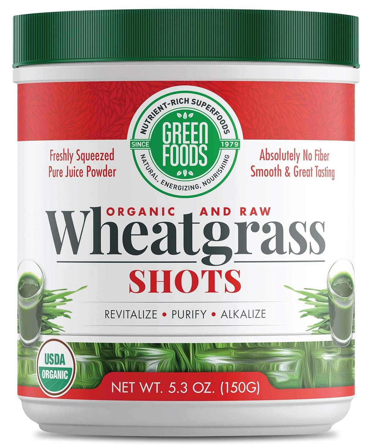 Green Foods Wheat Grass Shot 30SRV ORG, 5.3 Ounce