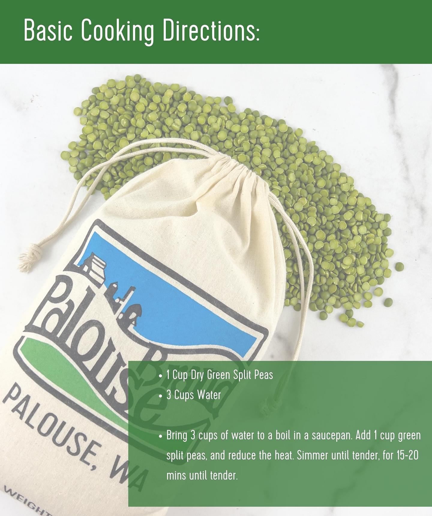 Green Split Pea Pack | 15 LBS