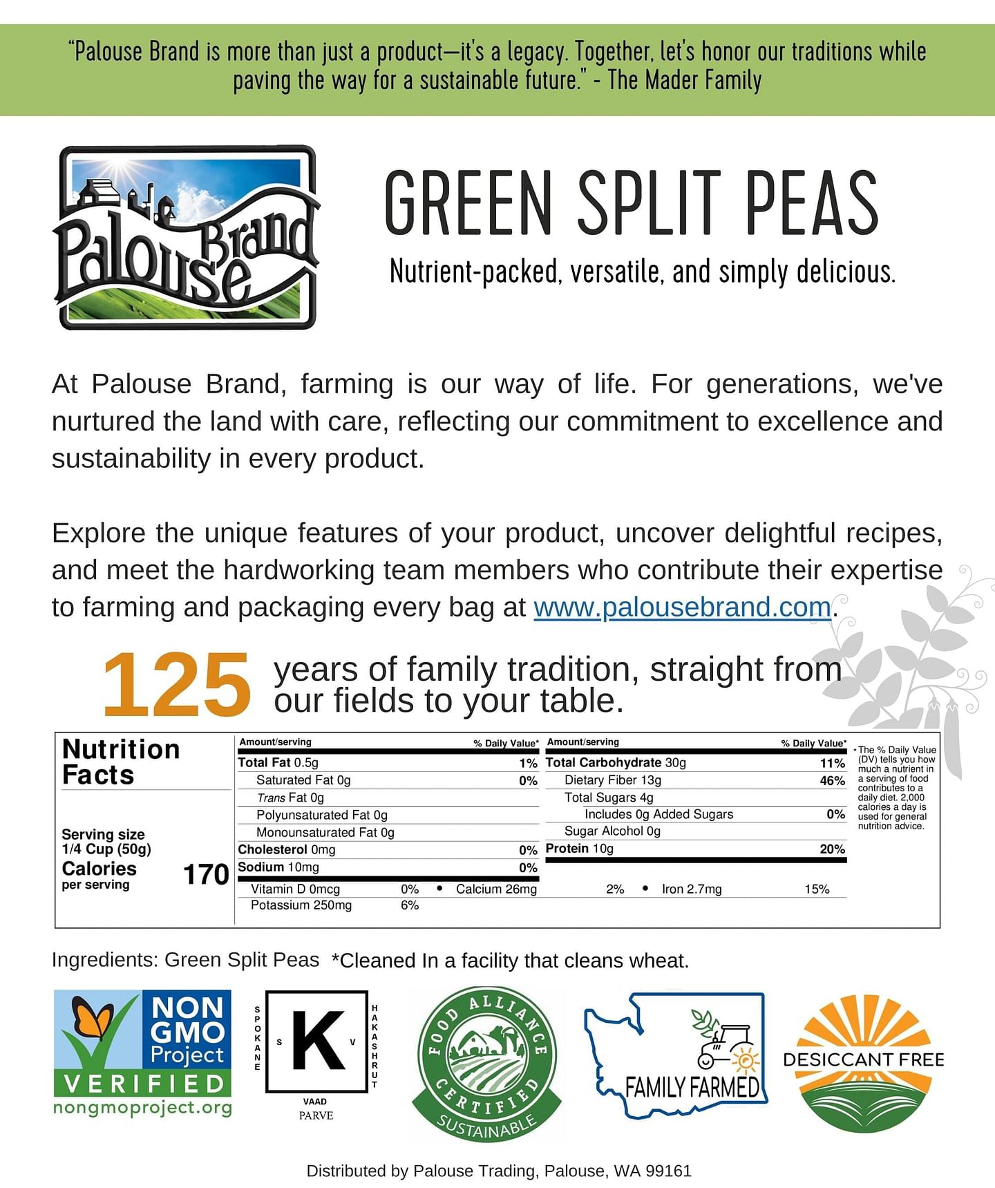 Green Split Peas | 25 LB