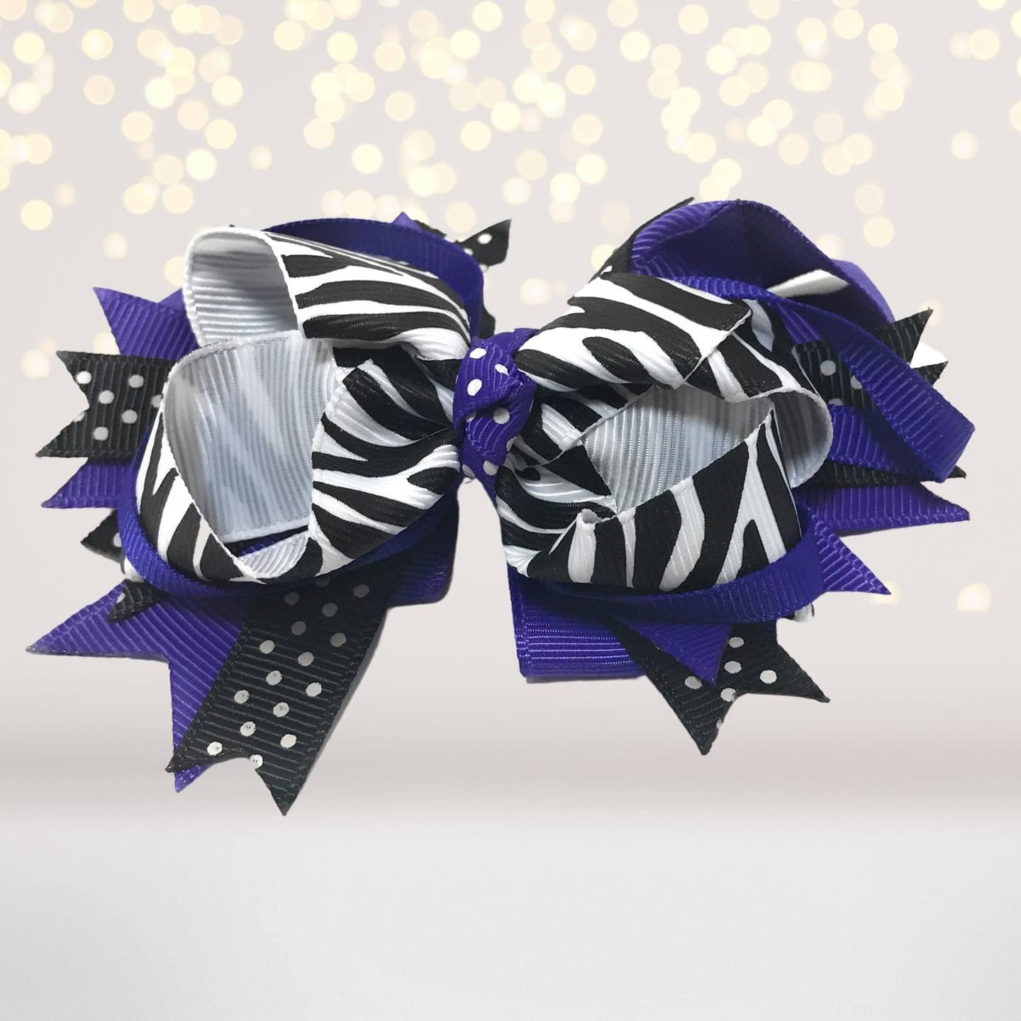 Halloween Hair Bows, Orange Black and Purple Halloween Hair Bows