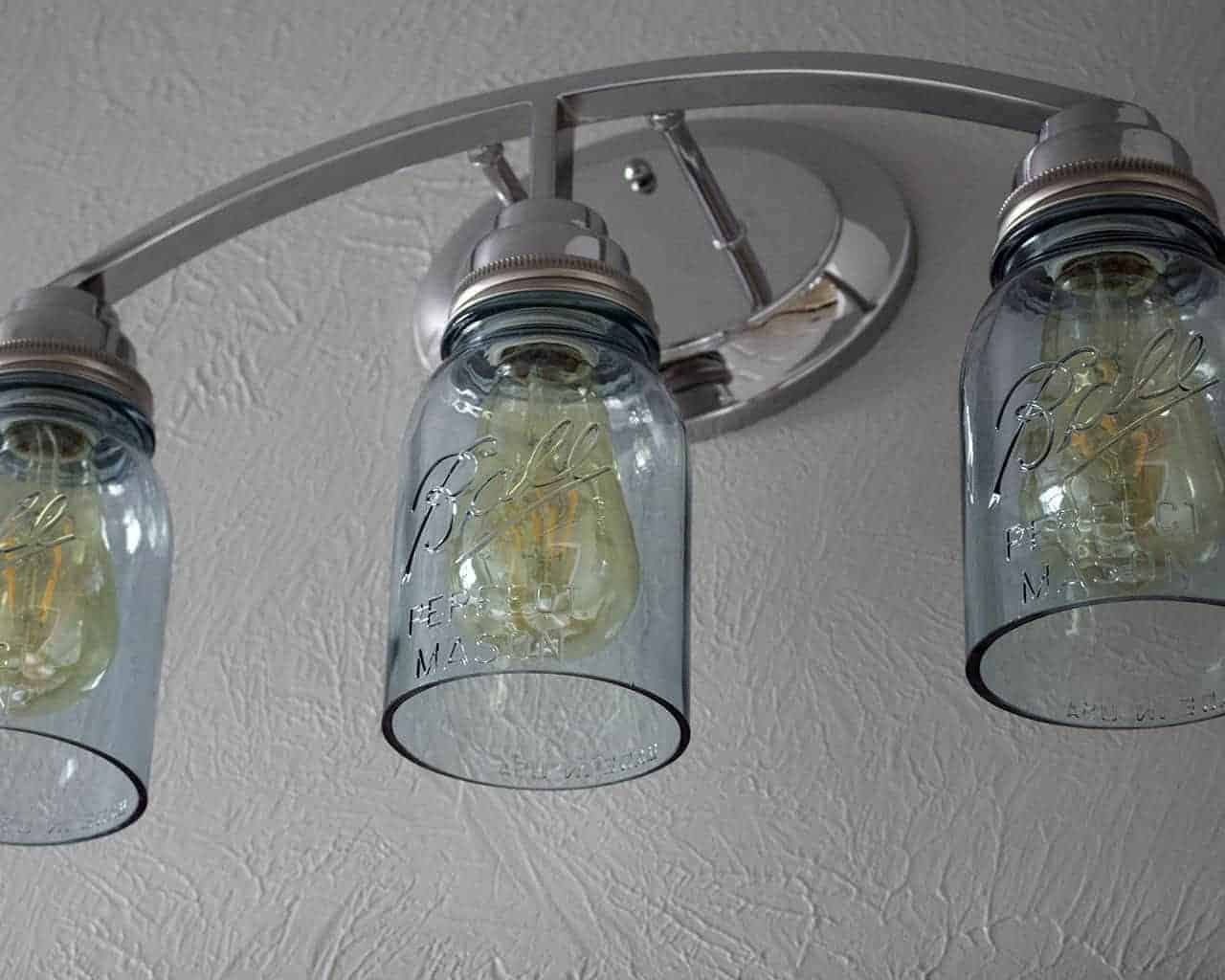 Hand Cut Open Bottom Mason Jar for Lighting Shade or Crafts