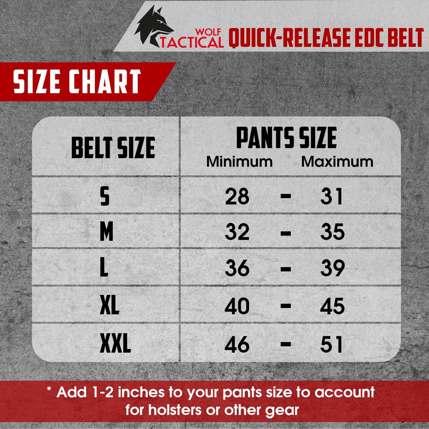 Heavy Duty Quick-Release EDC Belt