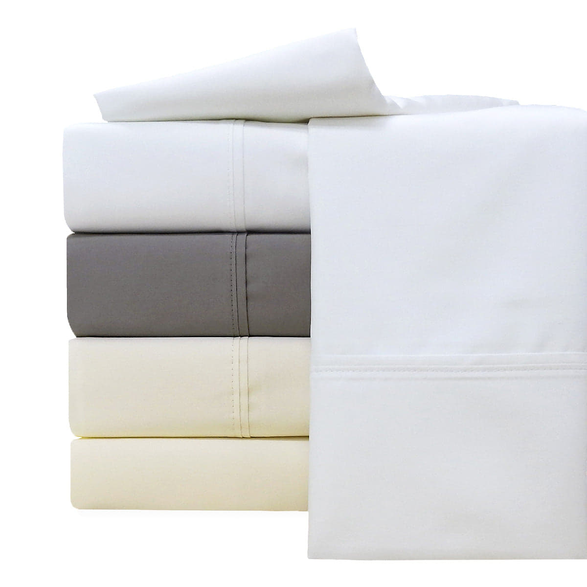 Heavyweight 800 Thread Count Solid Pillowcases (Pair) Made in USA