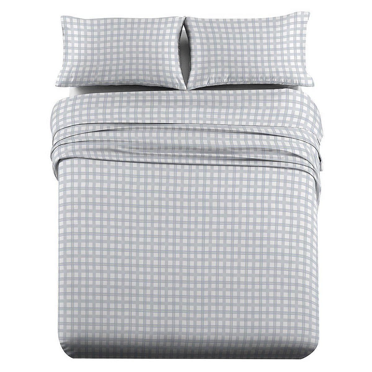 Heavyweight Printed Flannel Sheets 170GSM - Gray Check