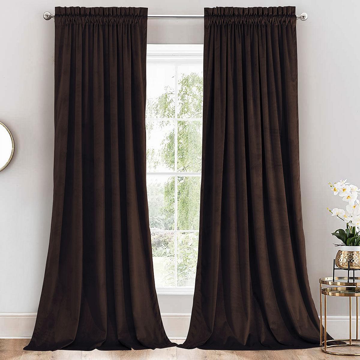 Heavyweight Velvet Curtain Rod Pocket Panels (Set of 2)