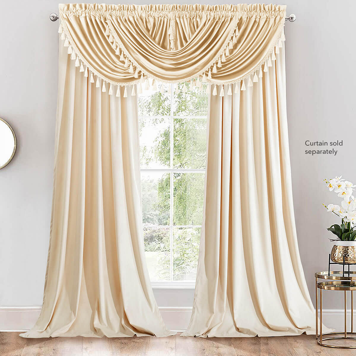 Heavyweight Velvet Waterfall Valance 57”Wx37”L (Single)