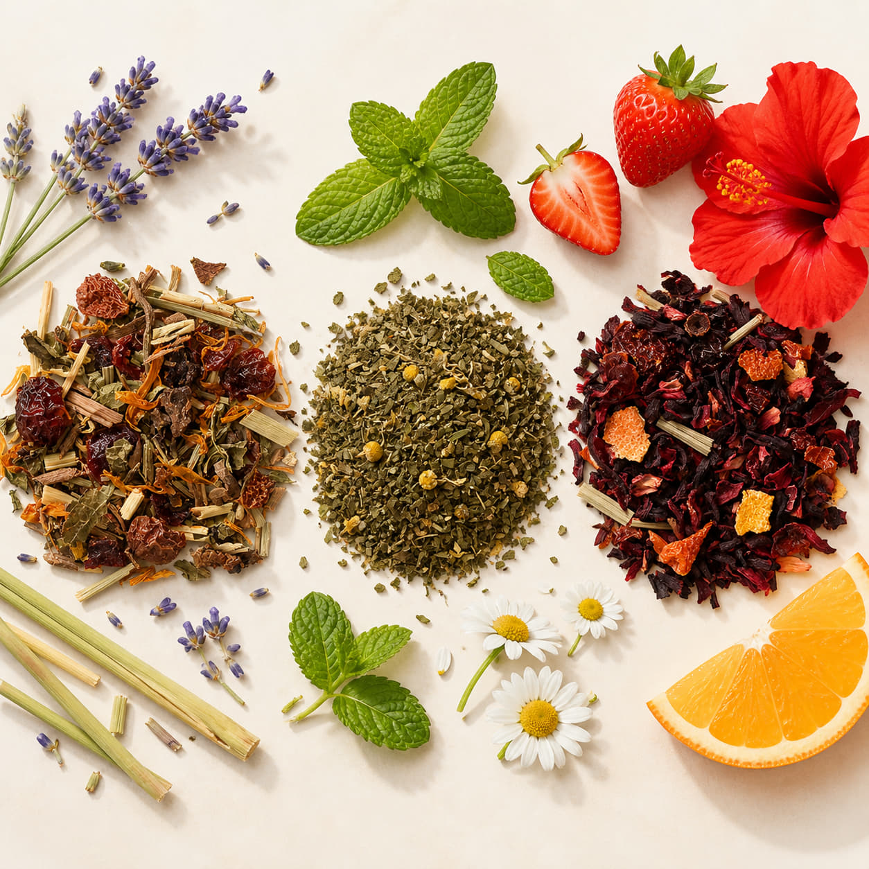 Sleep & Restore Herbal Tea Collection | Dreamscape Herbal Tea (4oz), Recover (4oz) and Strawberry Gardens (4oz)