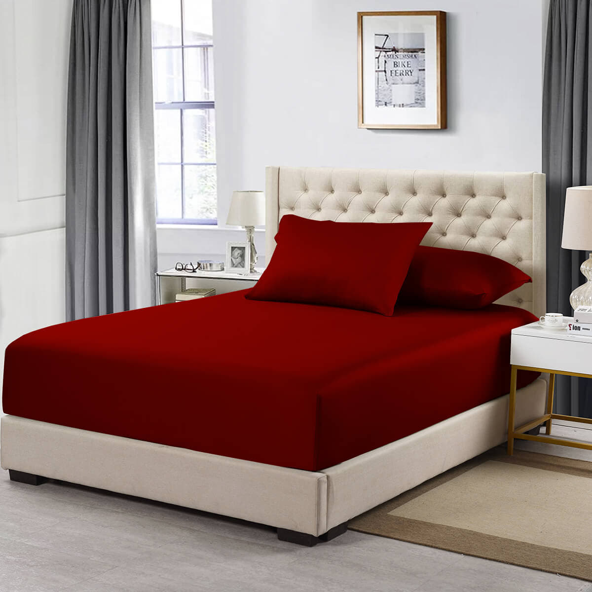 High Profile Fitted Sheet (22 Inches) Luxurious Cotton 608 Thread Count