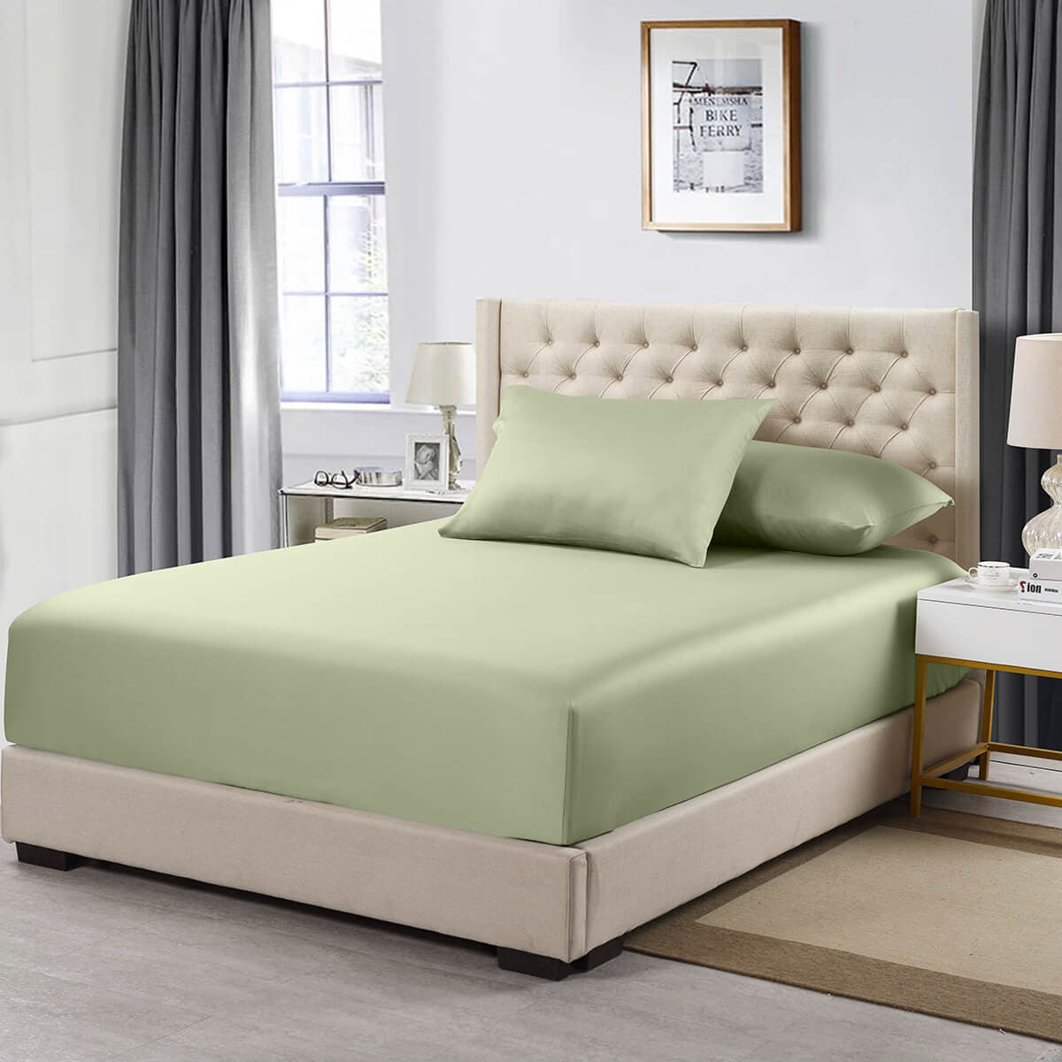 High Profile Fitted Sheet (22 Inches) Luxurious Cotton 608 Thread Count