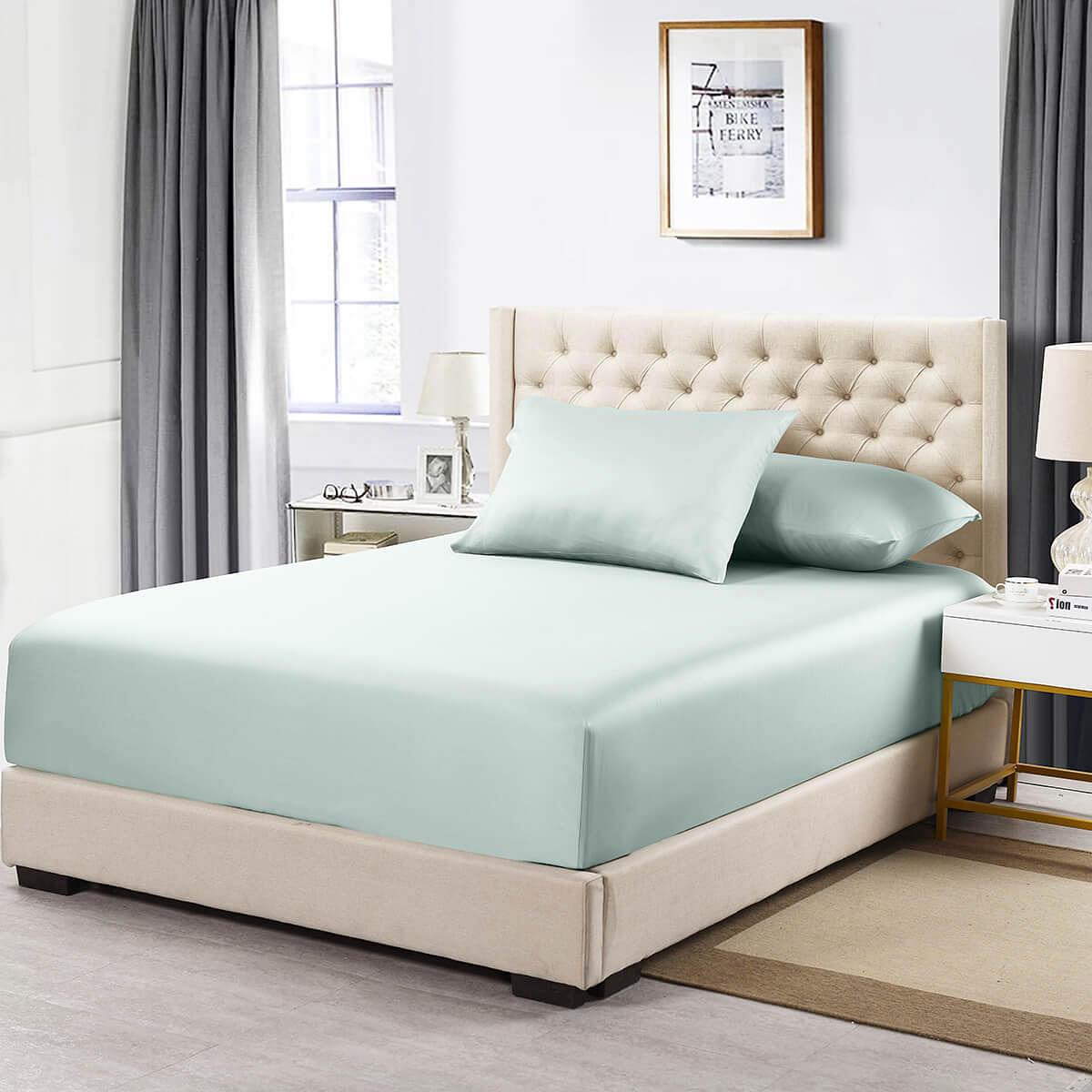 High Profile Fitted Sheet (22 Inches) Luxurious Cotton 608 Thread Count