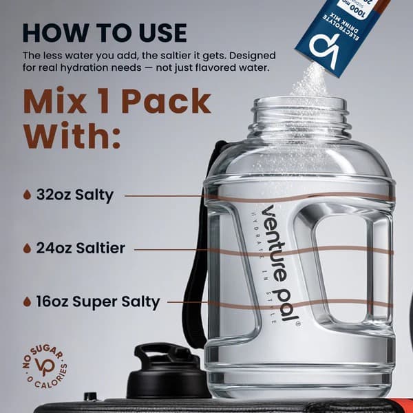 High Sodium Sugar Free Electrolytes Powder Packet - Chocolate Salt - With Sodium, Potassium, Magnesium & Vitamin C for Electrolyte Balance and Daily Performance - 30 Sticks