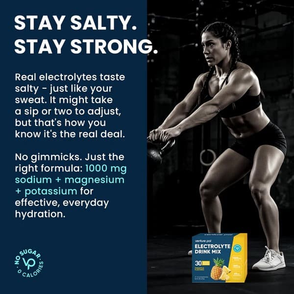 High Sodium Sugar Free Electrolytes Powder Packet - Pineapple Salt - Rapid Hydration Drink Mix with Sodium, Potassium, Magnesium & Vitamins for Daily Performance and Electrolyte Balance - 30 Sticks