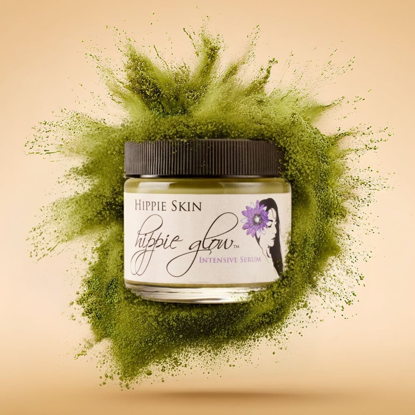 Hippie Glow Overnight Intensive Serum – Overnight Serum with Fair-Trade Matcha & Essential Oils