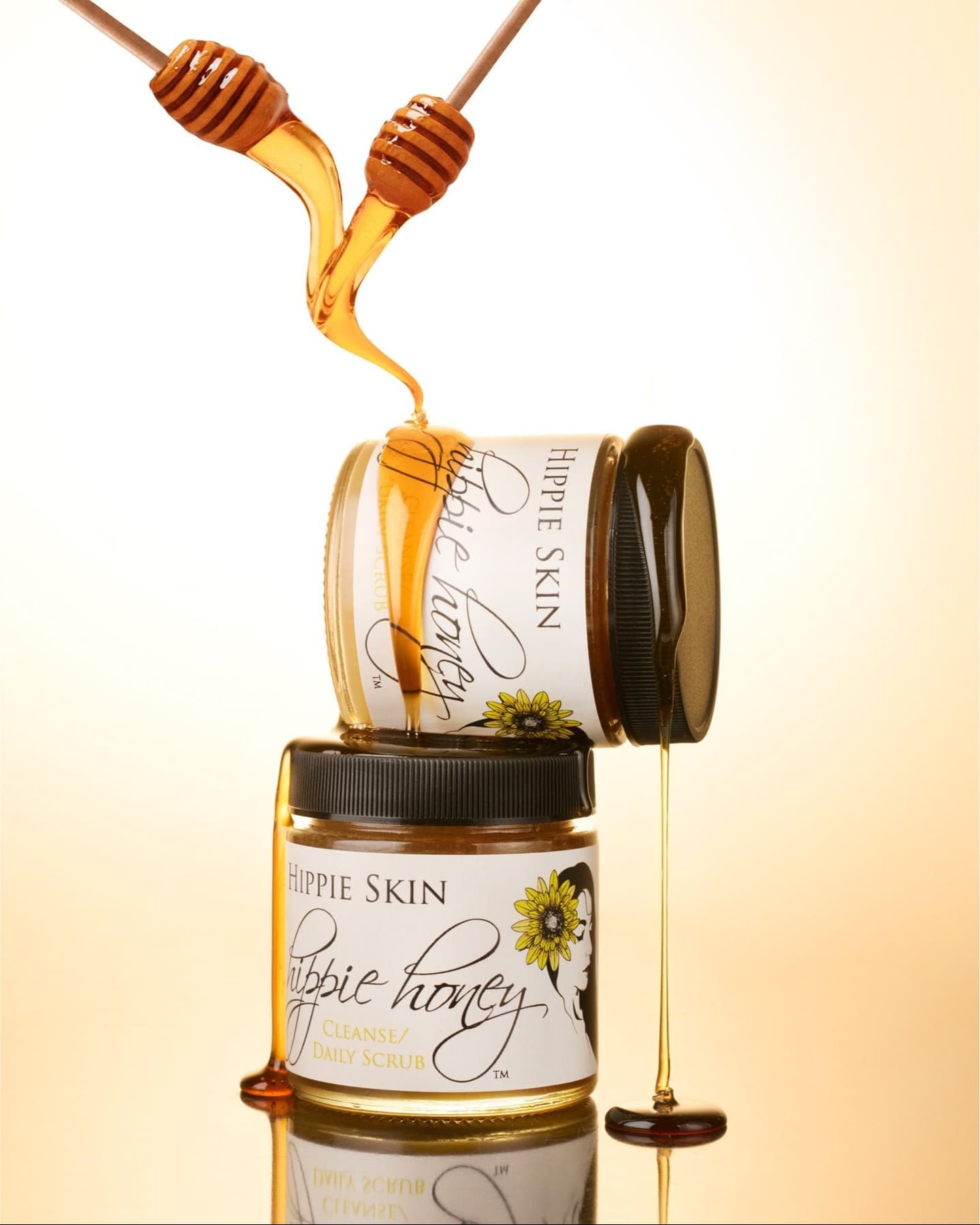 Hippie Honey Natural Facial Cleanser – Honey-Based Facial Cleanser with Plant Oils, 4 oz Bottle