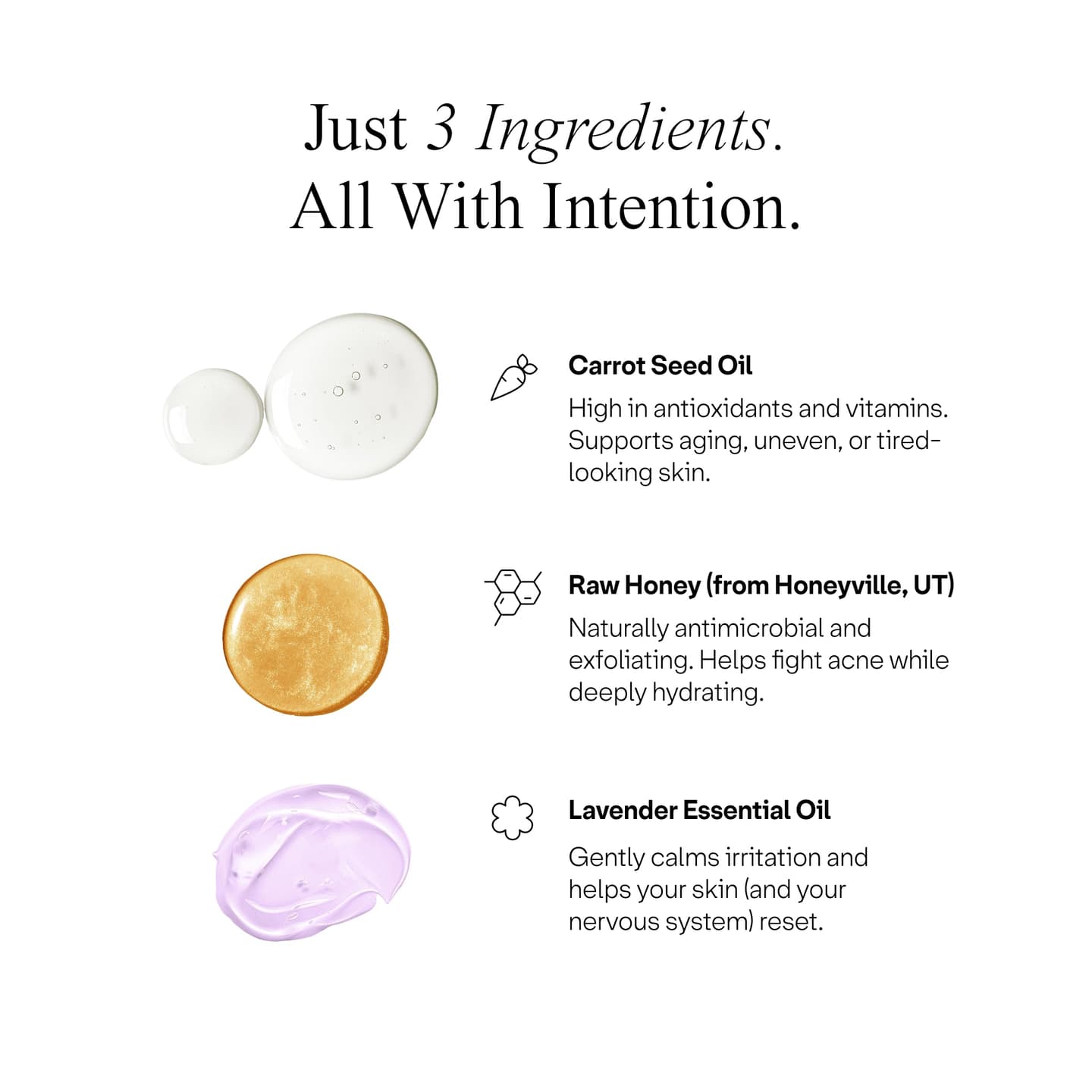 Hippie Honey Natural Facial Cleanser – Honey-Based Facial Cleanser with Plant Oils, 4 oz Bottle