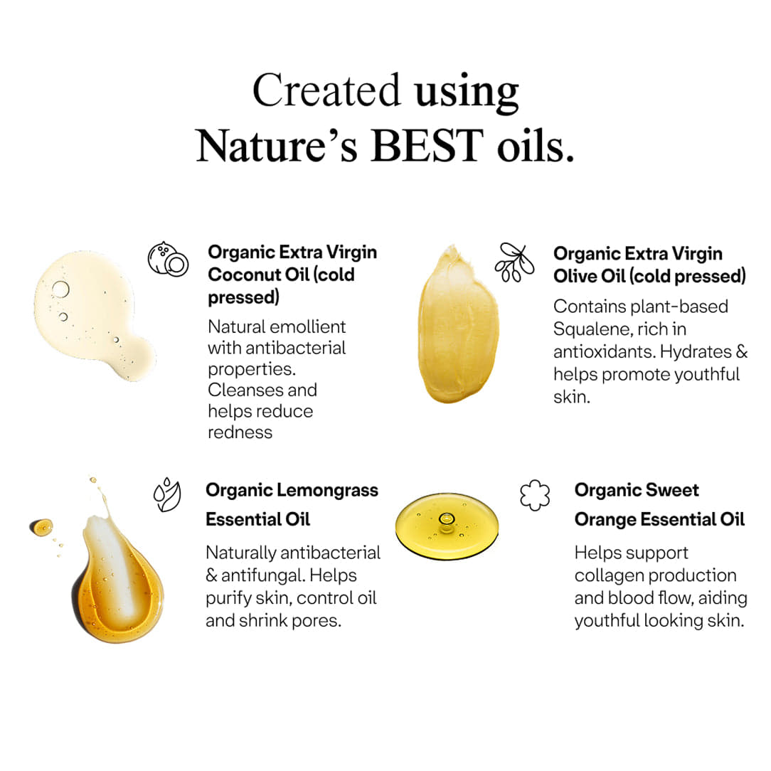 Hippie Luxe Natural Oil Cleanser Oil Cleanser with 4 Essential Oils Makeup Remover