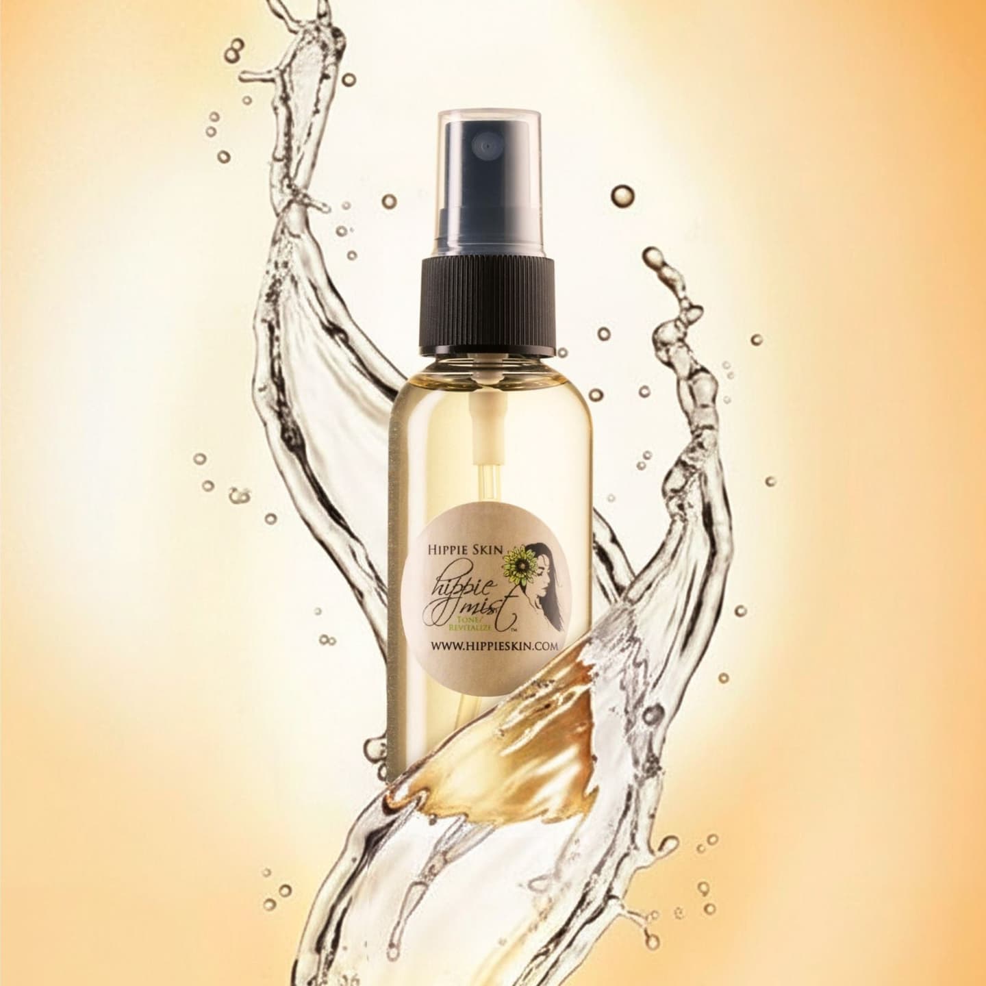 Hippie Mist Natural Toning Spray Alcohol-Free Toner with Witch Hazel Apple Cider Vinegar