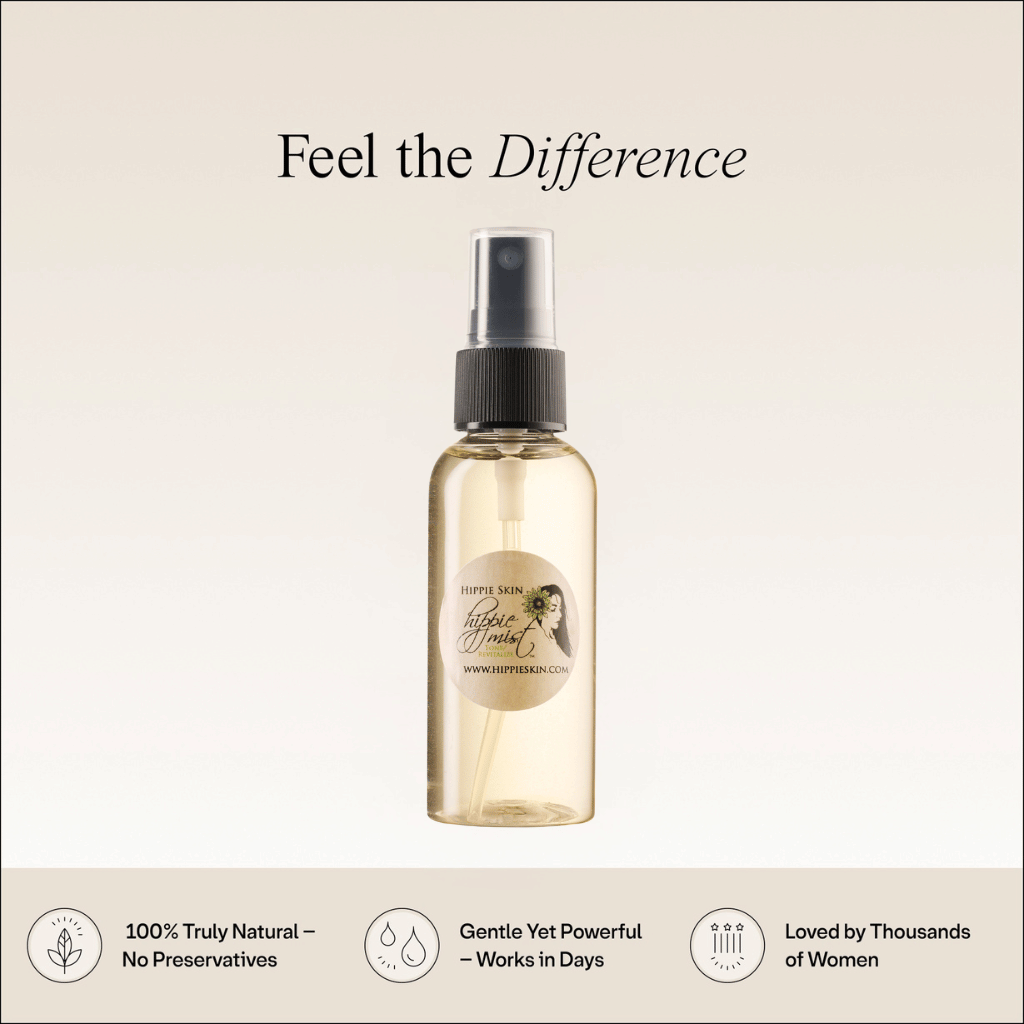 Hippie Mist Natural Toning Spray Alcohol-Free Toner with Witch Hazel Apple Cider Vinegar