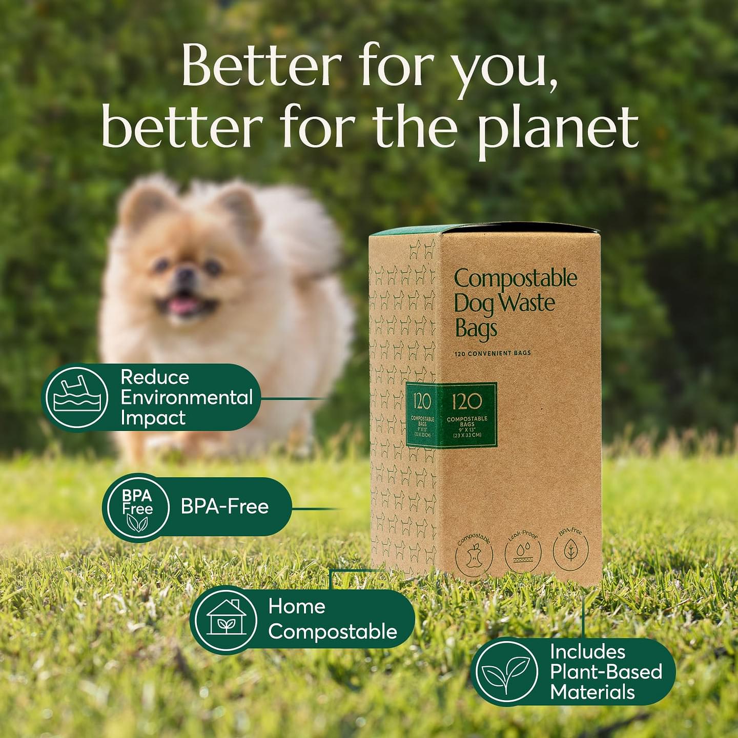 Home Compostable* Dog Waste Bags