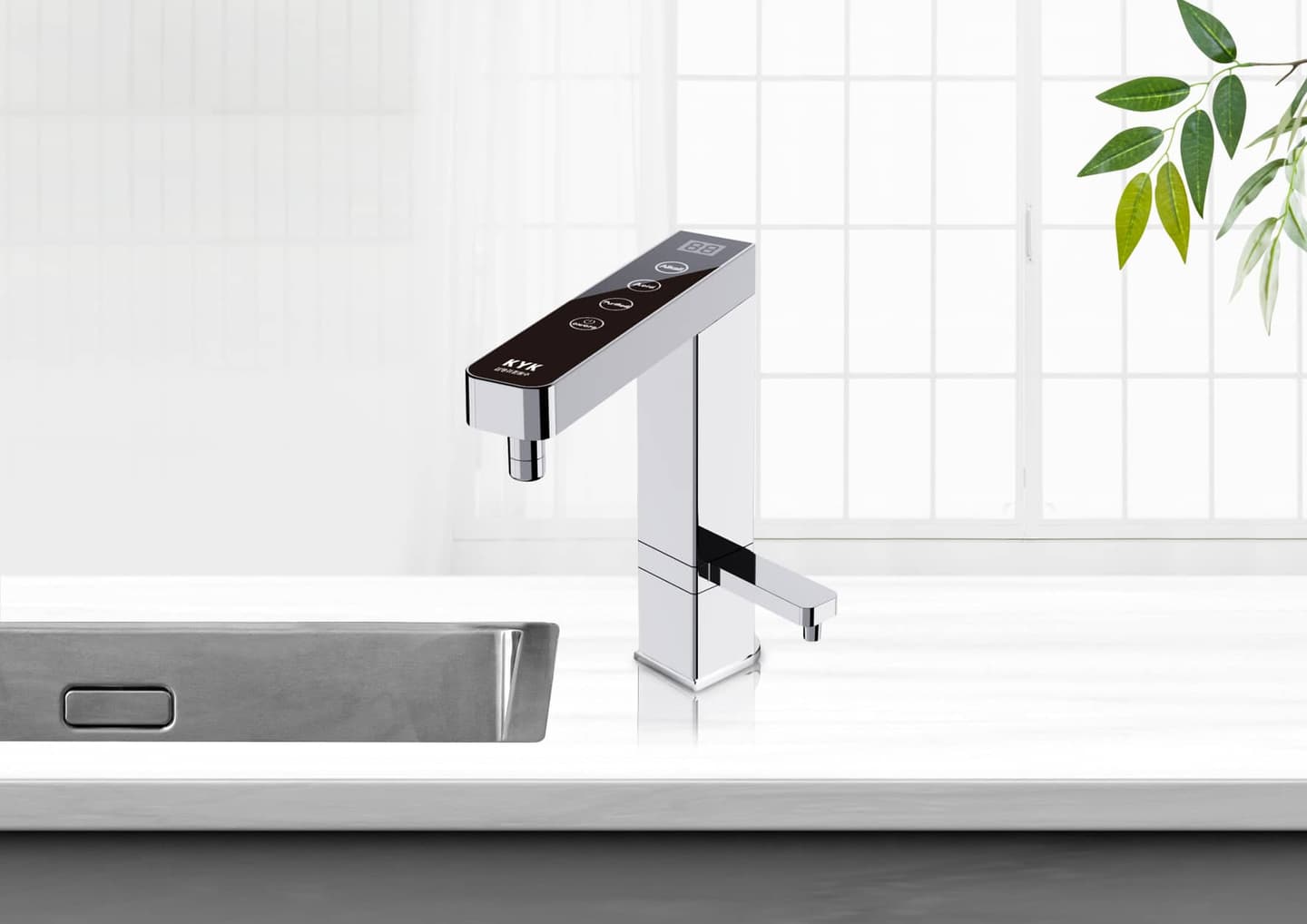 HYM3+ hydrogen water generator system and intelligent faucet image